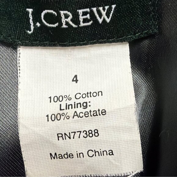 J.Crew Womens Black Cotton Blazer Single-Button Velvet Style Size 4 - Picture 10 of 12